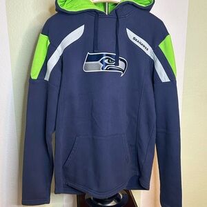 Seattle Seahawks Navy and Neon Green Hoodie